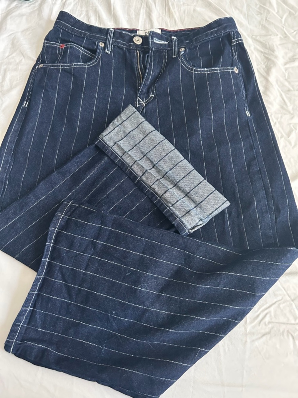 BDG Dark Blue Pinstripe Relaxed Jeans